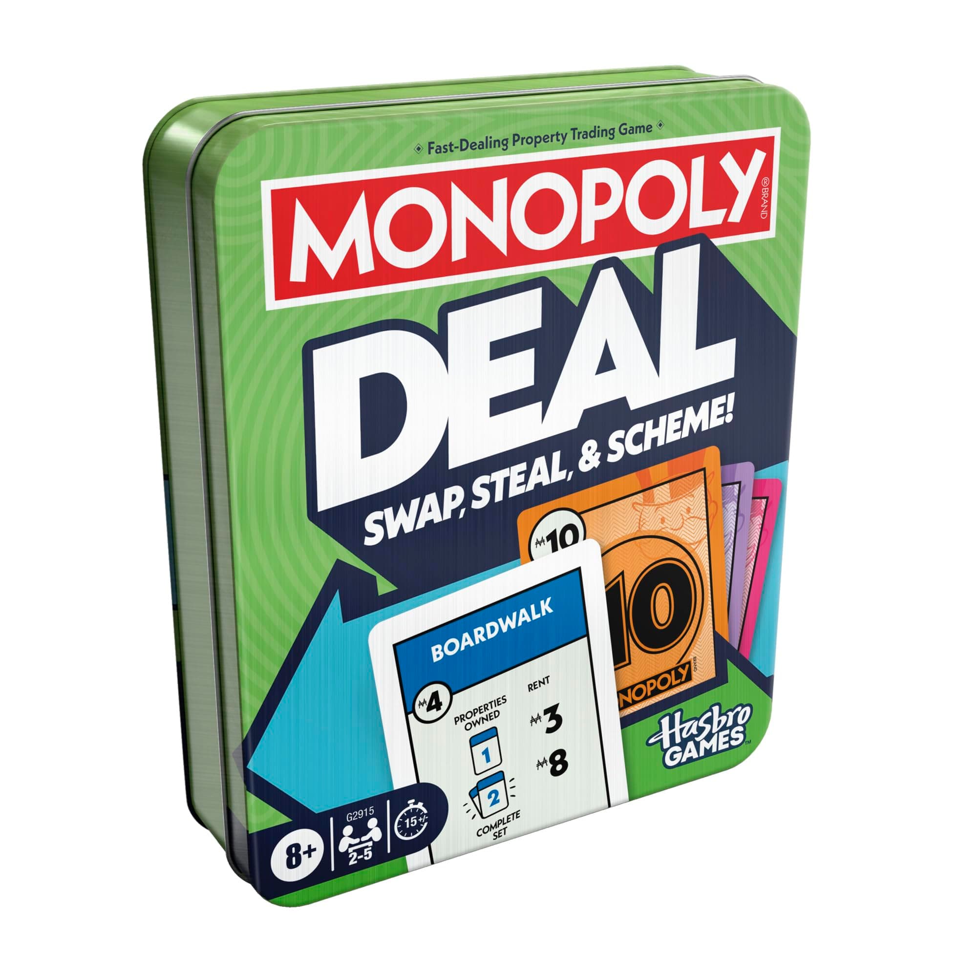 Monopoly Deal Card Game in Collectible Storage Tin