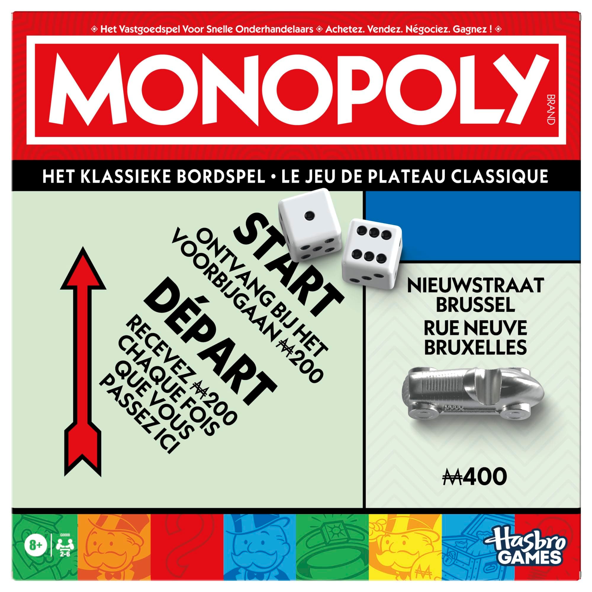 Monopoly: Classic Game with Storage Box (Swedish and Dutch Edition)