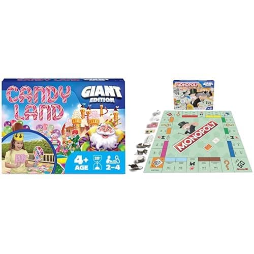 Spin Master Giant Edition Bundle: Candy Land & Monopoly
