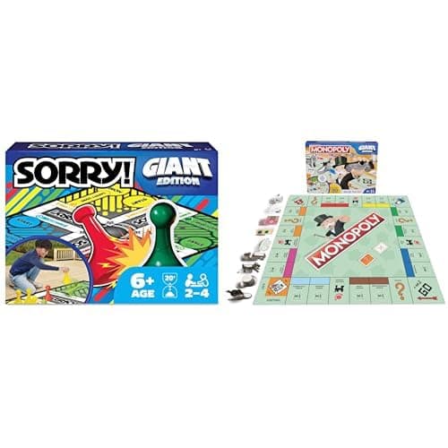 Giant Board Game Bundle: Sorry! and Monopoly Giant Edition