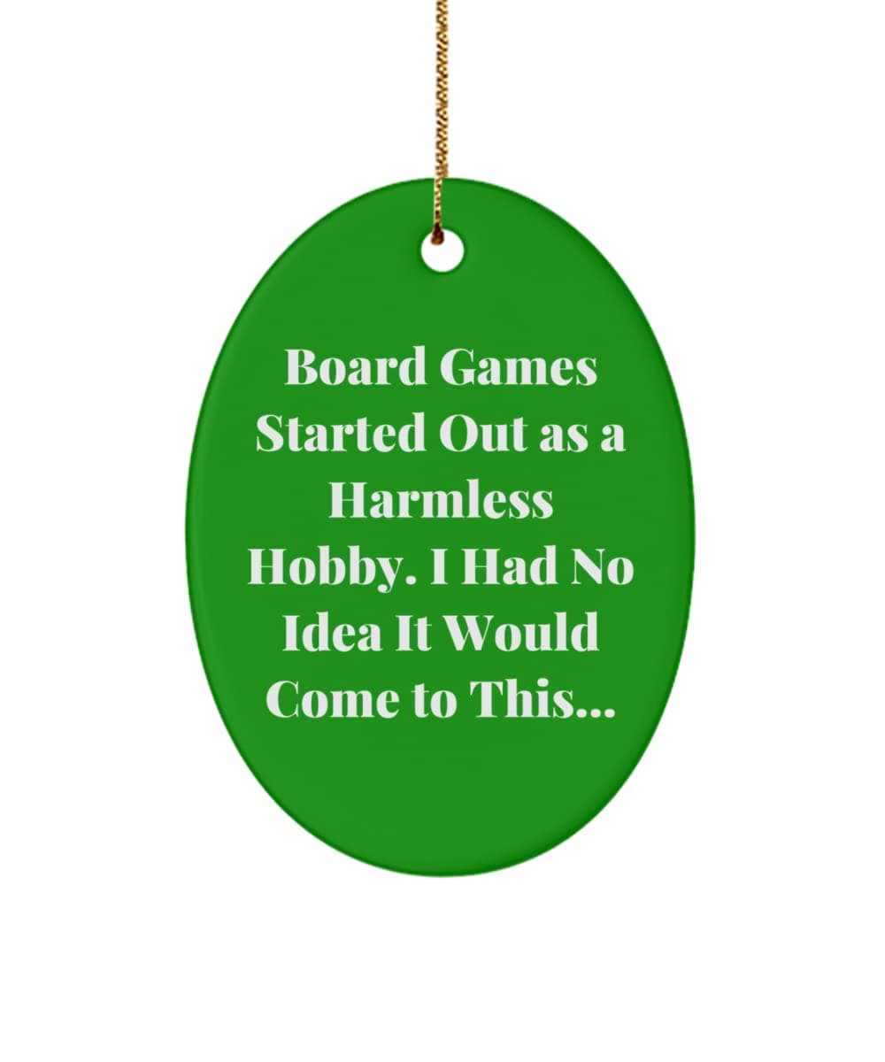 Funny Board Games Holiday Oval Ornament