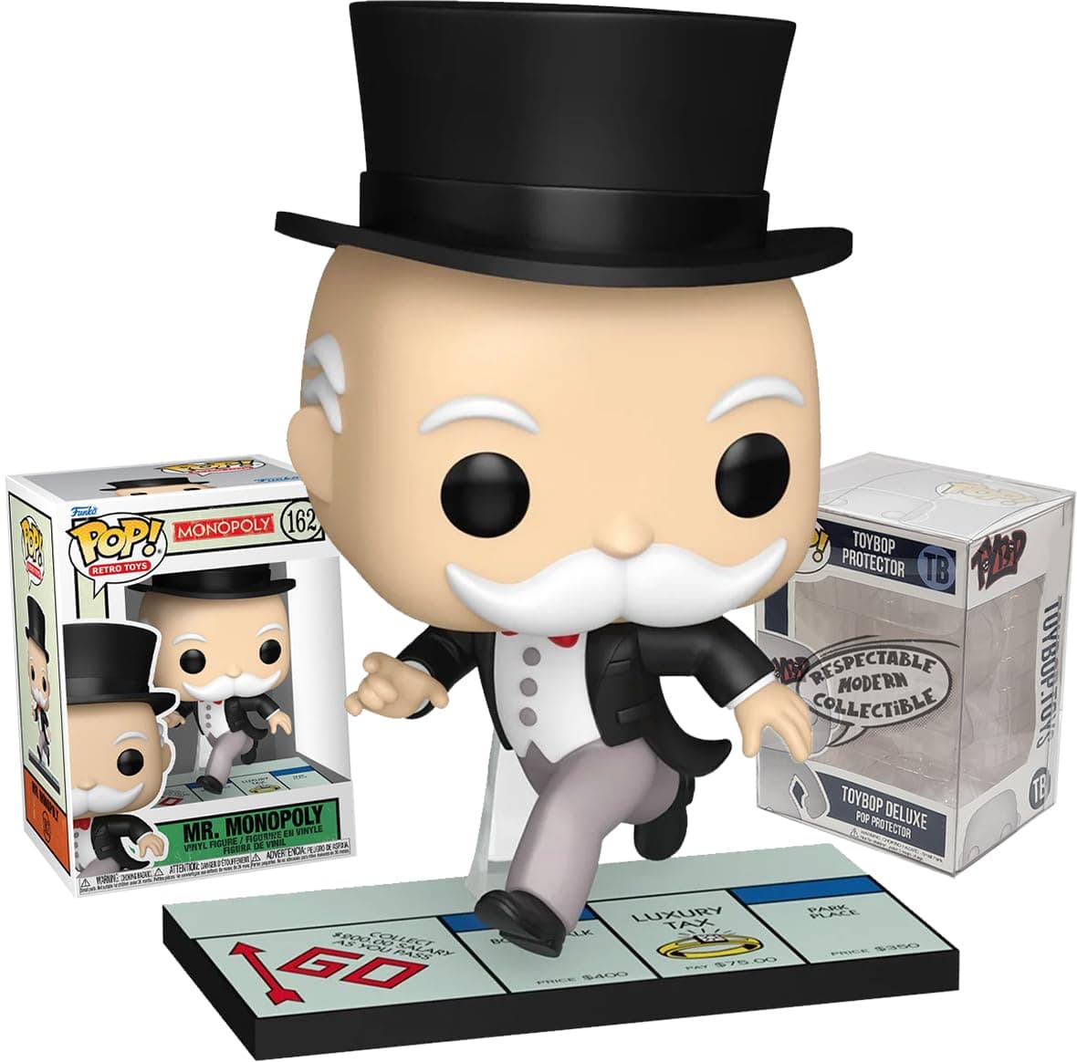 Funko Pop! Mr. Monopoly Pass Go with Protector Case