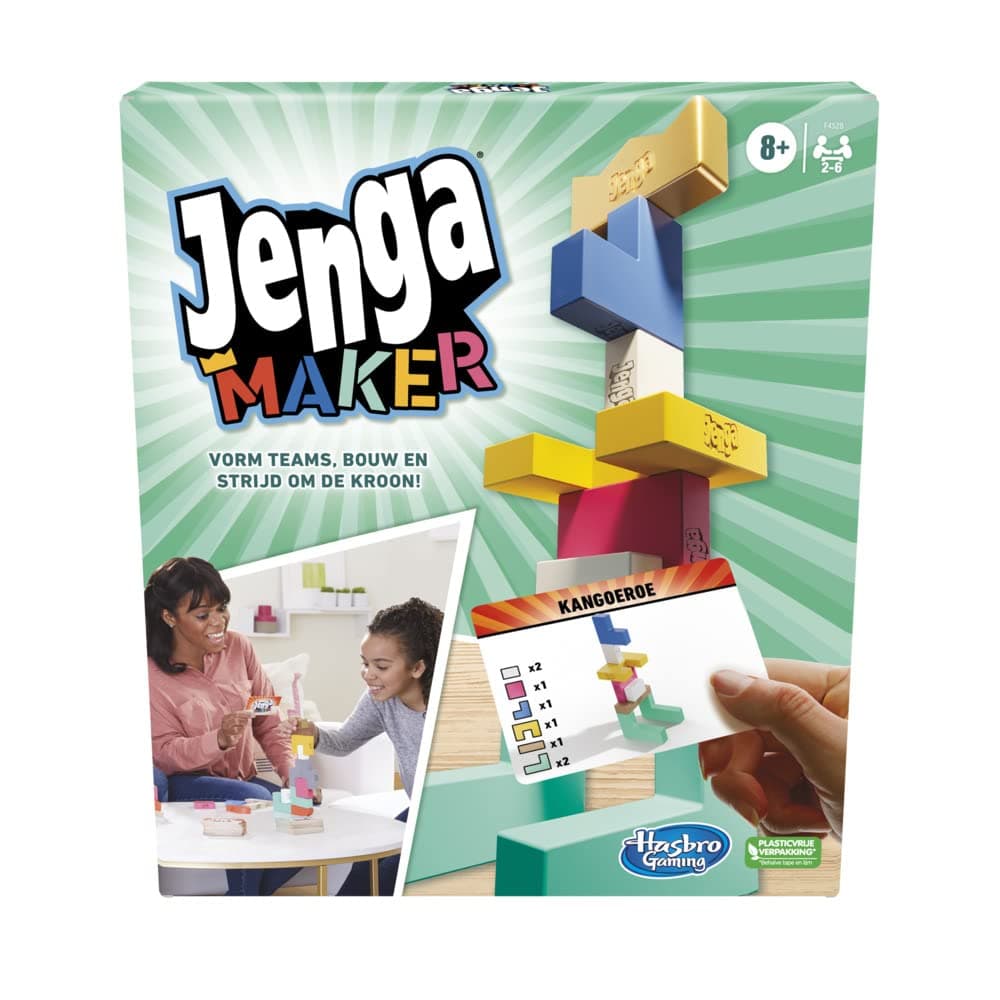Monopoly Jenga Maker, Authentic Hardwood Blocks, Tower Building