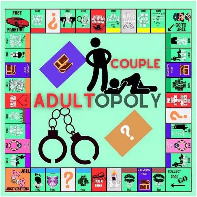 Adult Couples Monopoly-Style Party Game
