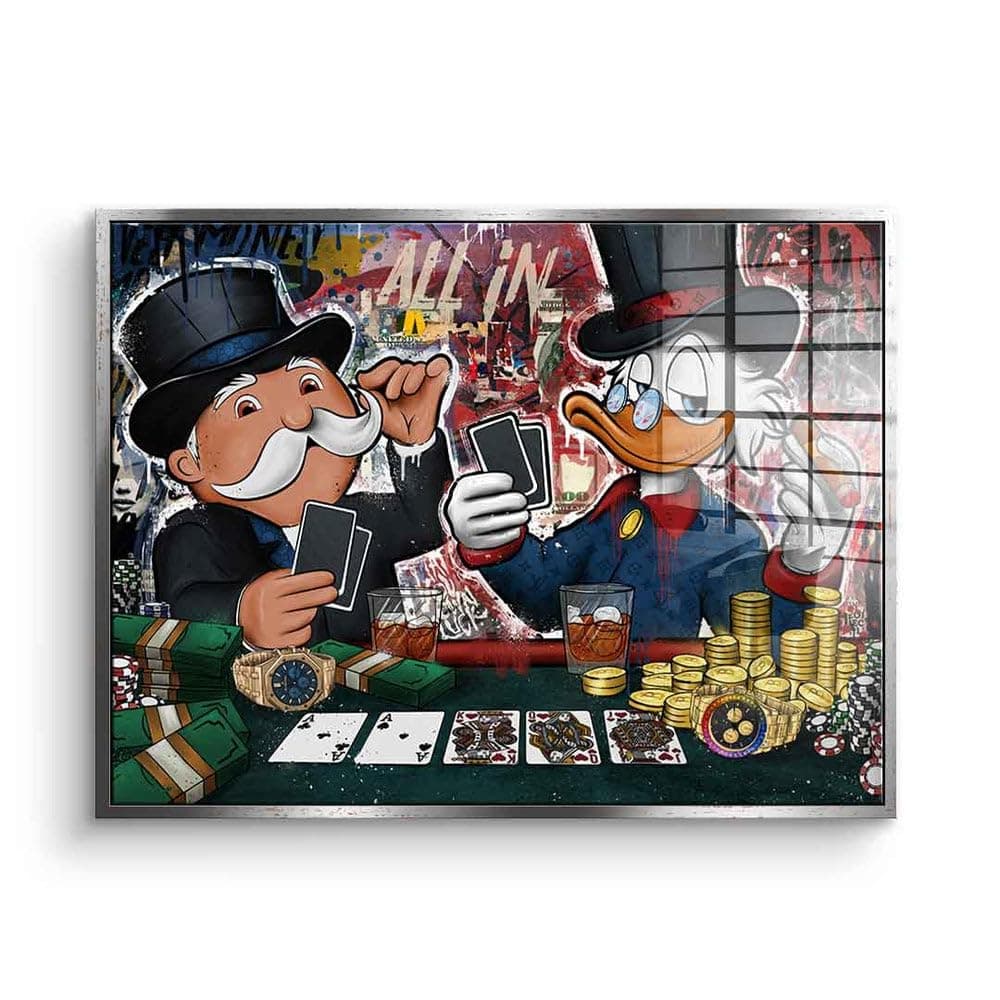 Mr. Monopoly Casino Acrylic Glass Wall Art (160 x 120 cm)