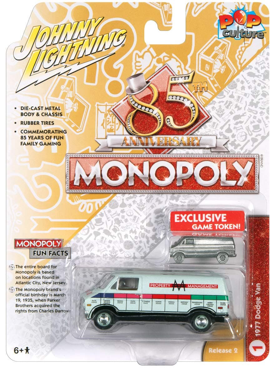 Johnny Lightning JLPC002 Pop Culture 1977 Dodge Van Monopoly 85th