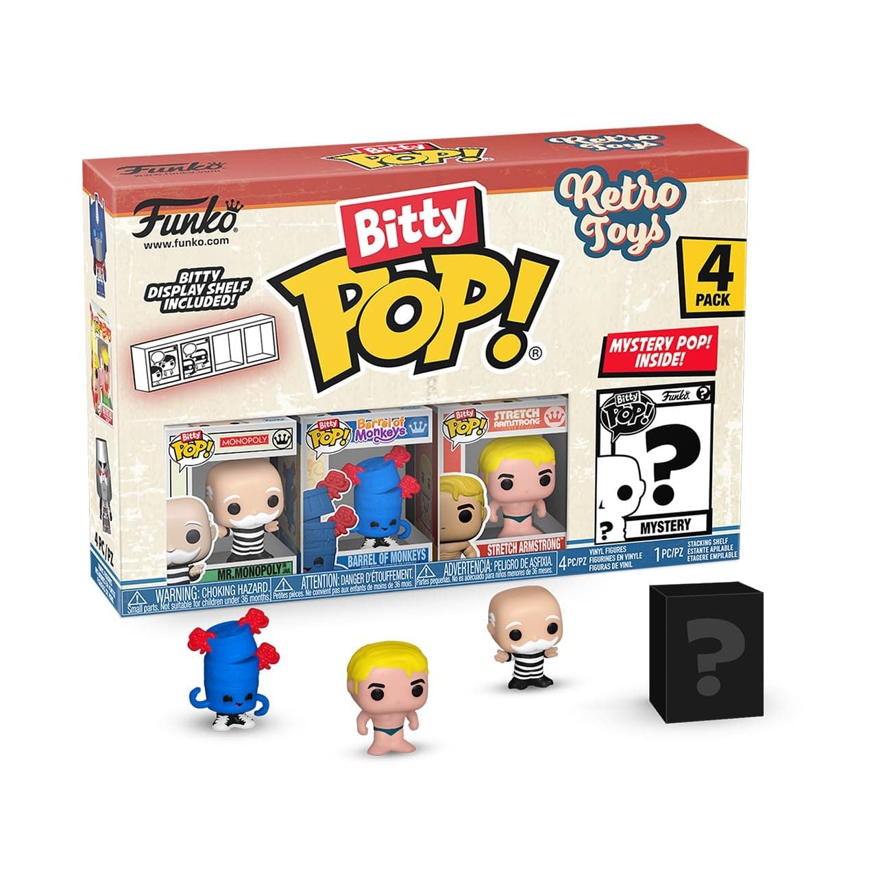 Funko Bitty Pop! Retro Toys 4-Pack with Mr. Monopoly