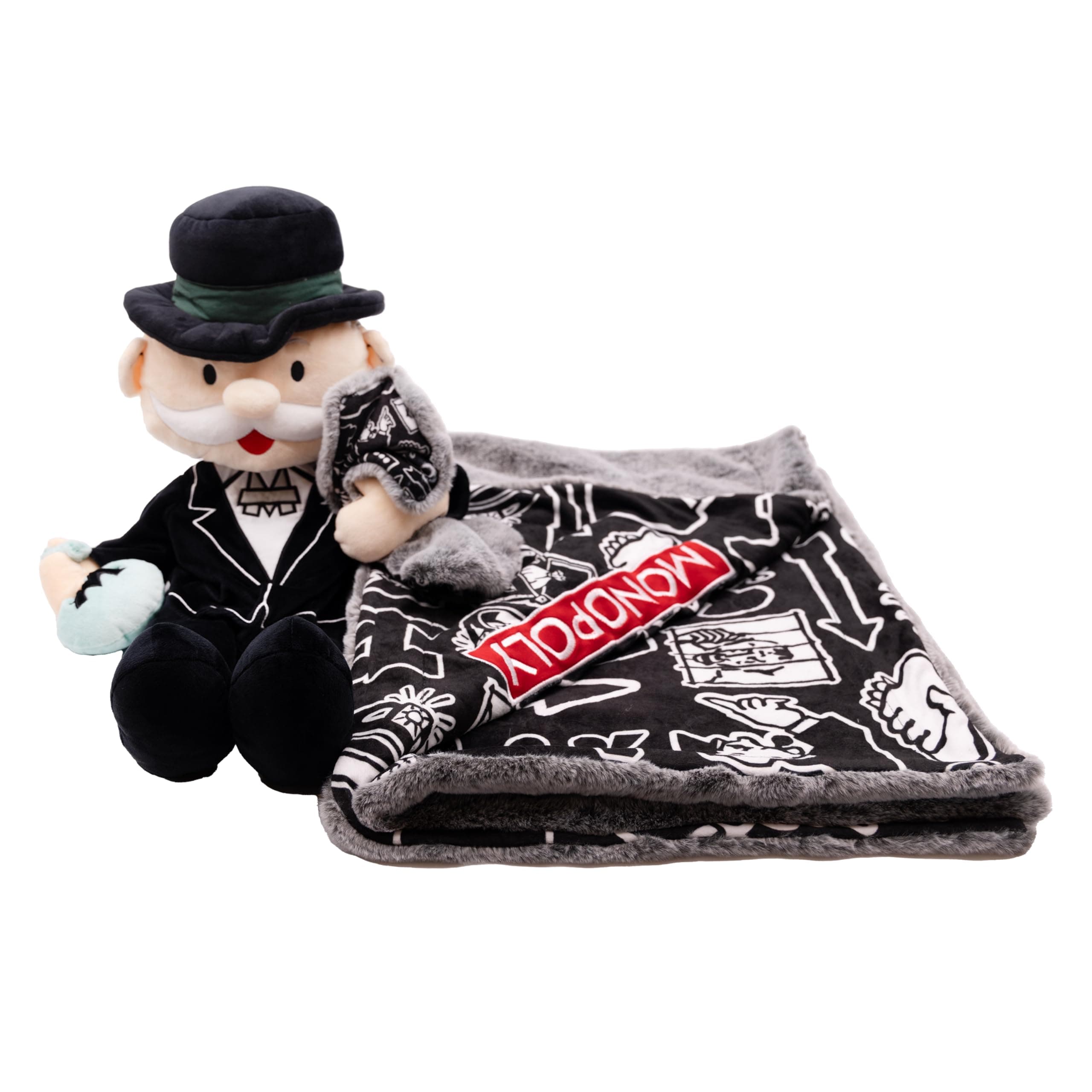 Monopoly Blankie Bestie Stuffed Animal Blanket - 2-in-1 Baby Blanket with Stuffed Animal