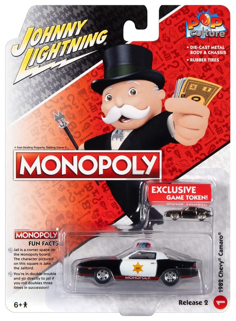 Johnny Lightning JLPC004 Pop Culture 1982 Chevy Camaro Monopoly