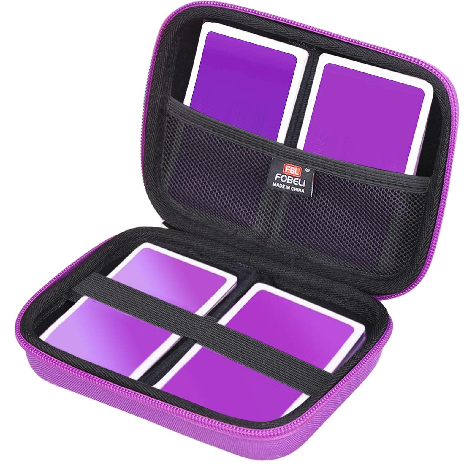 360+ Card Game Case for Monopoly Deal and Other Card Games (Purple, Small)