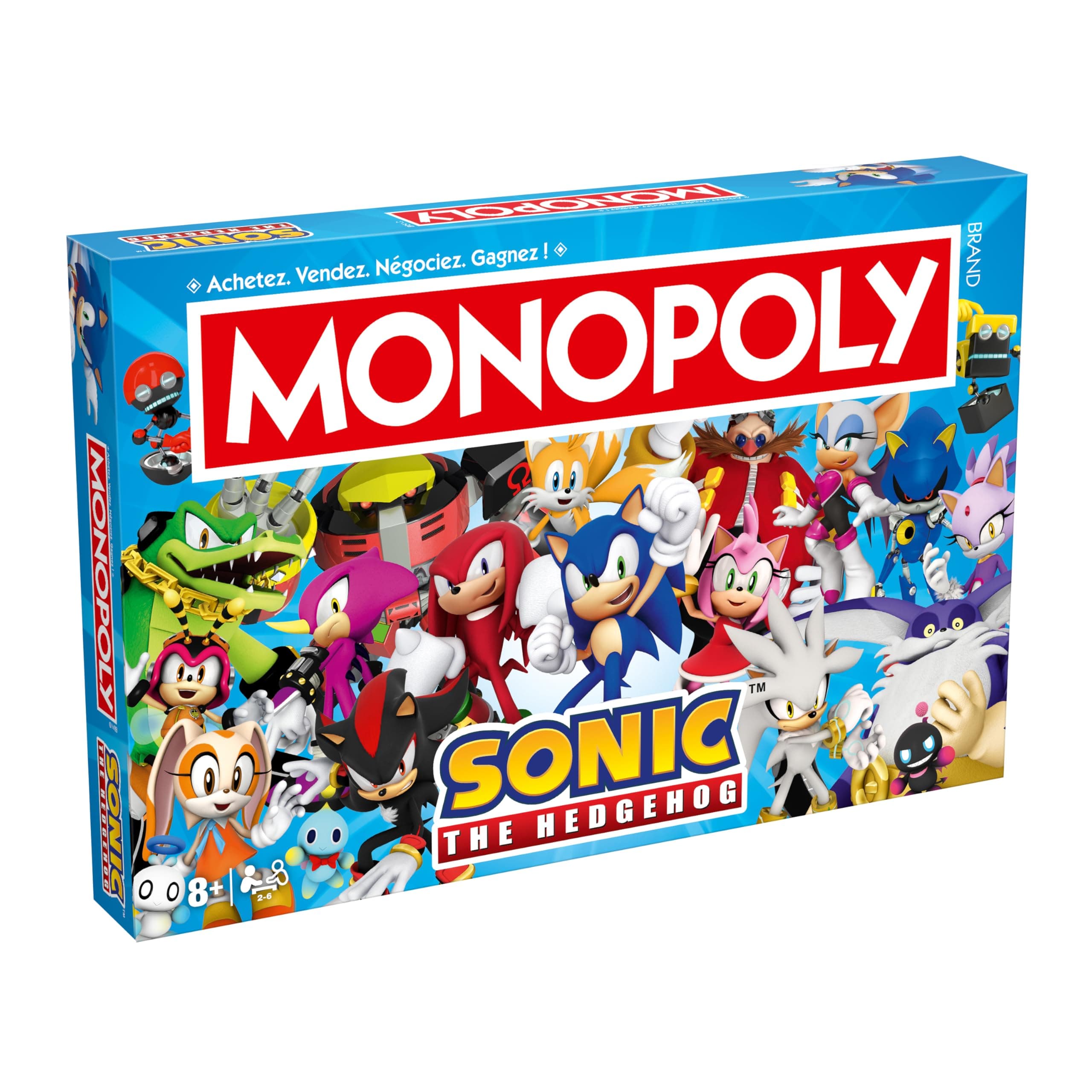 Winning Moves Monopoly Sonic in French - Board Game 8+