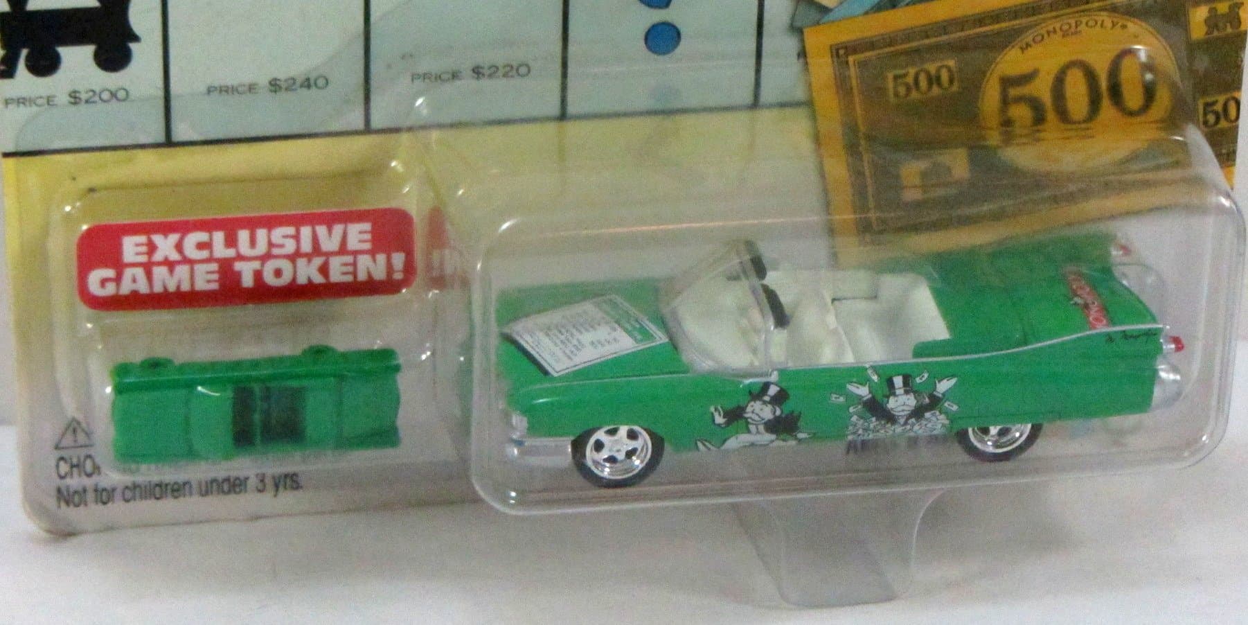 Johnny Lightning Monopoly '59 Cadillac Eldorado with Game Token