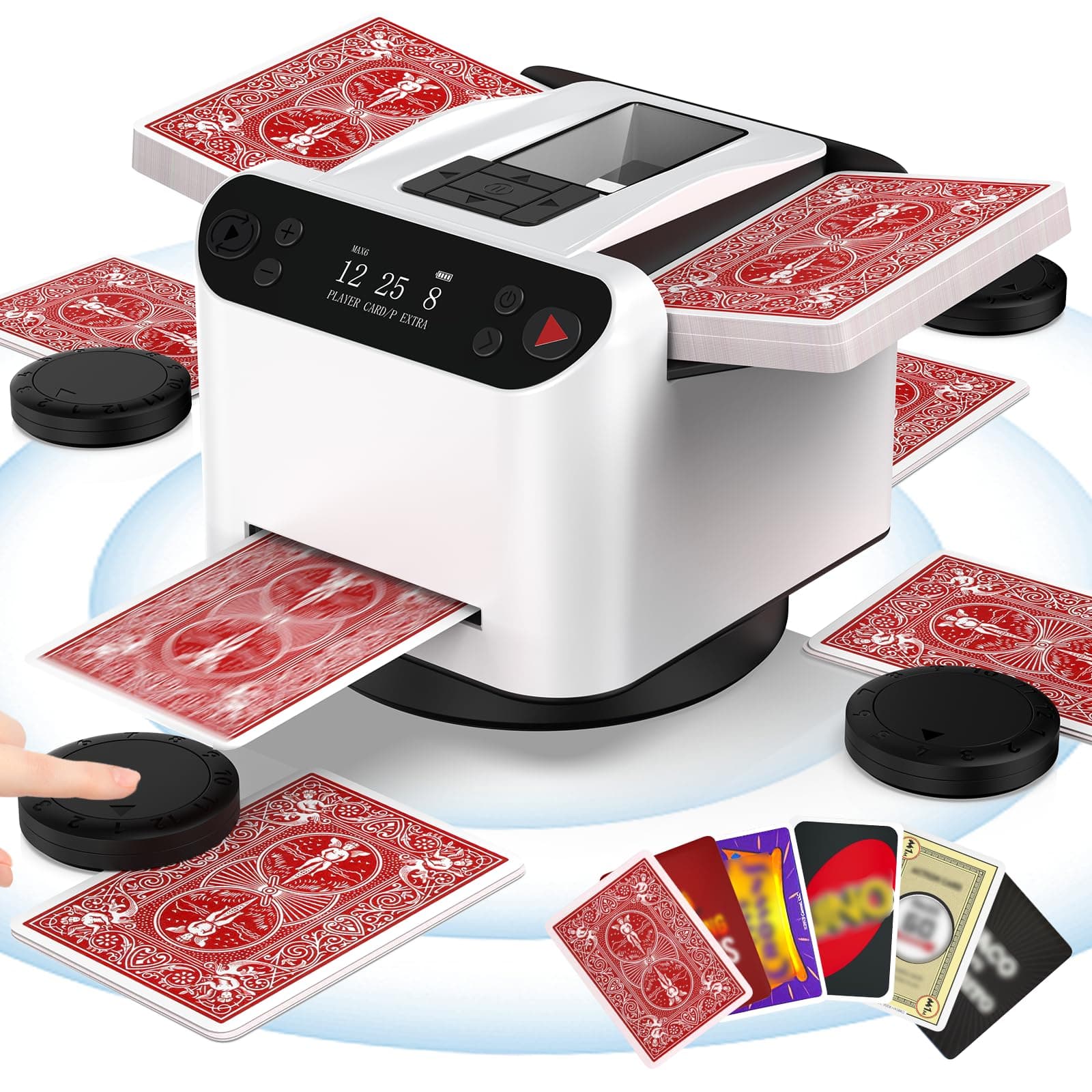 Automatic Card Shuffler and Dealer 2-in-1