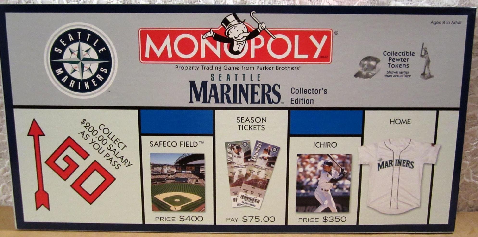 USAopoly Seattle Mariners Baseball Collector's Edition Monopoly