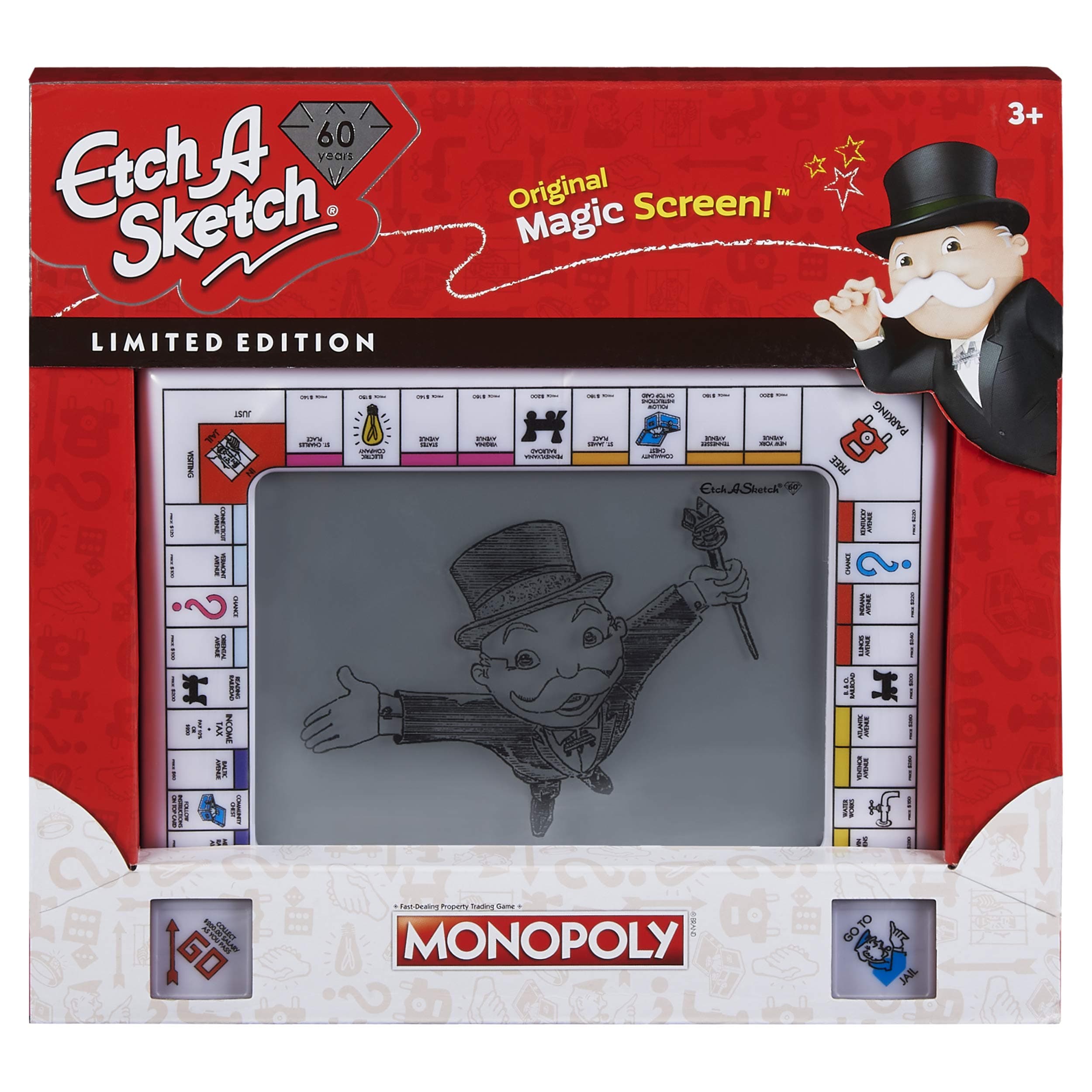 Etch A Sketch Classic, Monopoly Limited-Edition Drawing Toy with Magic Screen