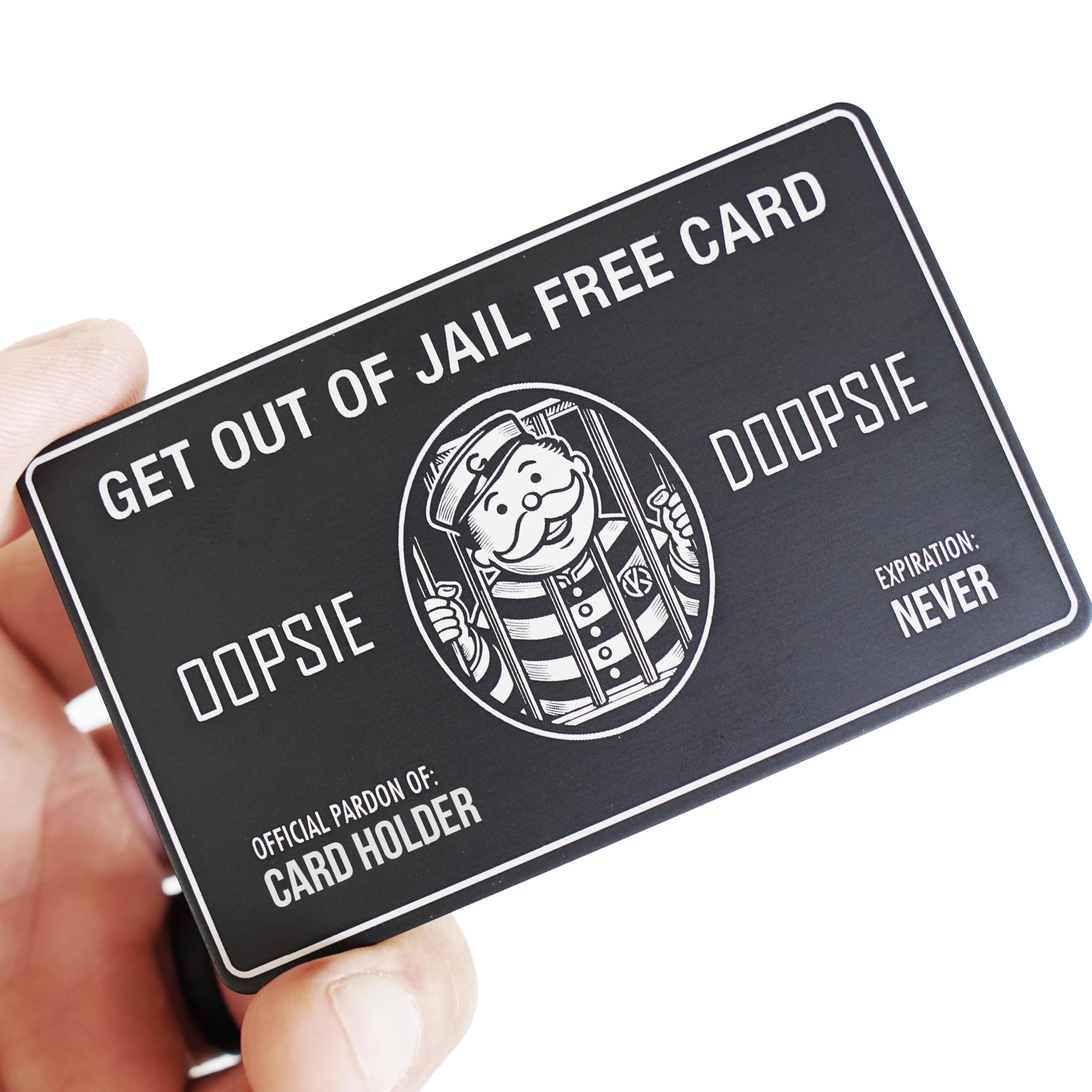 Metal Get Out of Jail Free Card Novelty Collectible