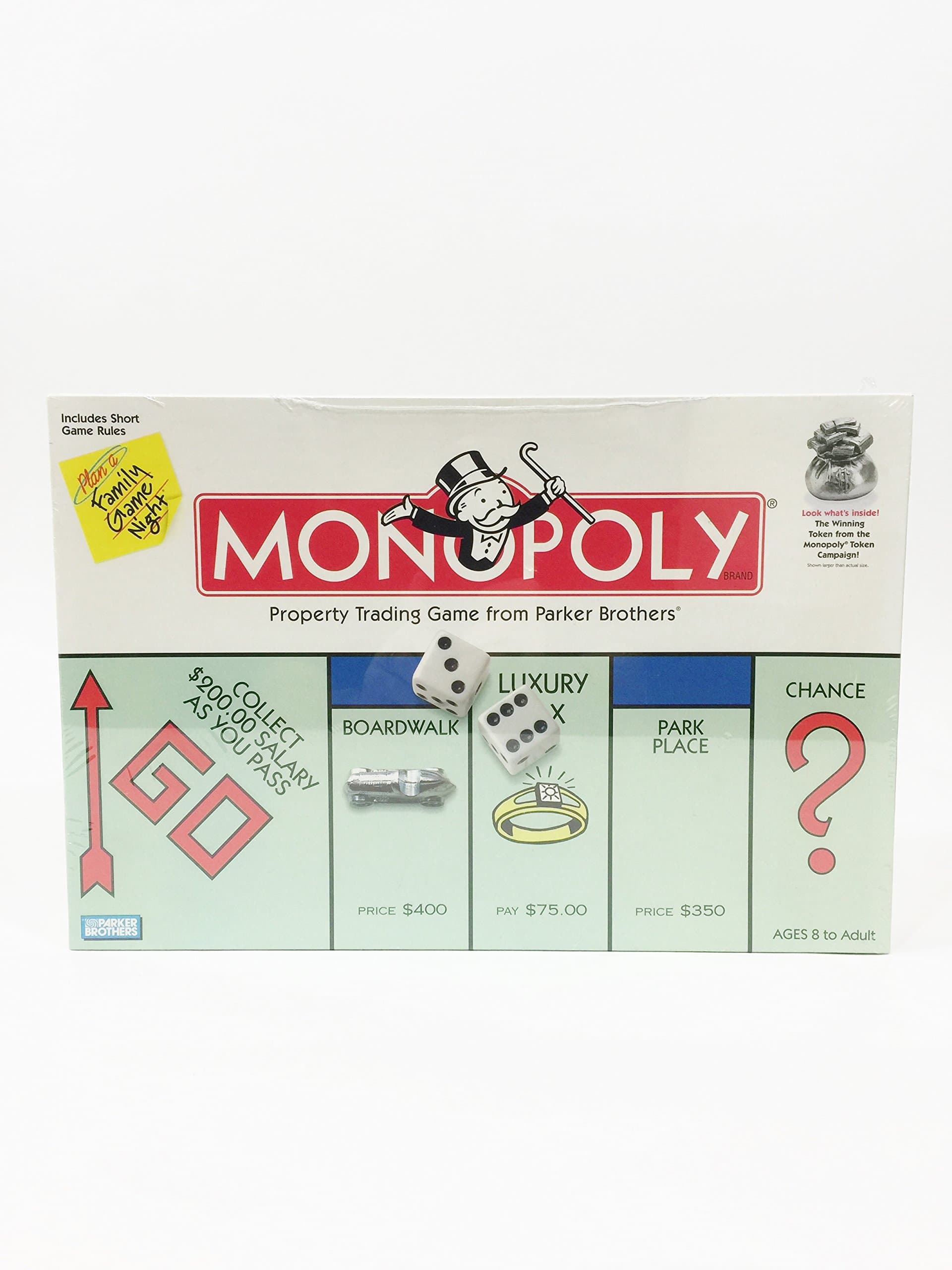 Monopoly 1999 Parker Brothers with Winning Money Token