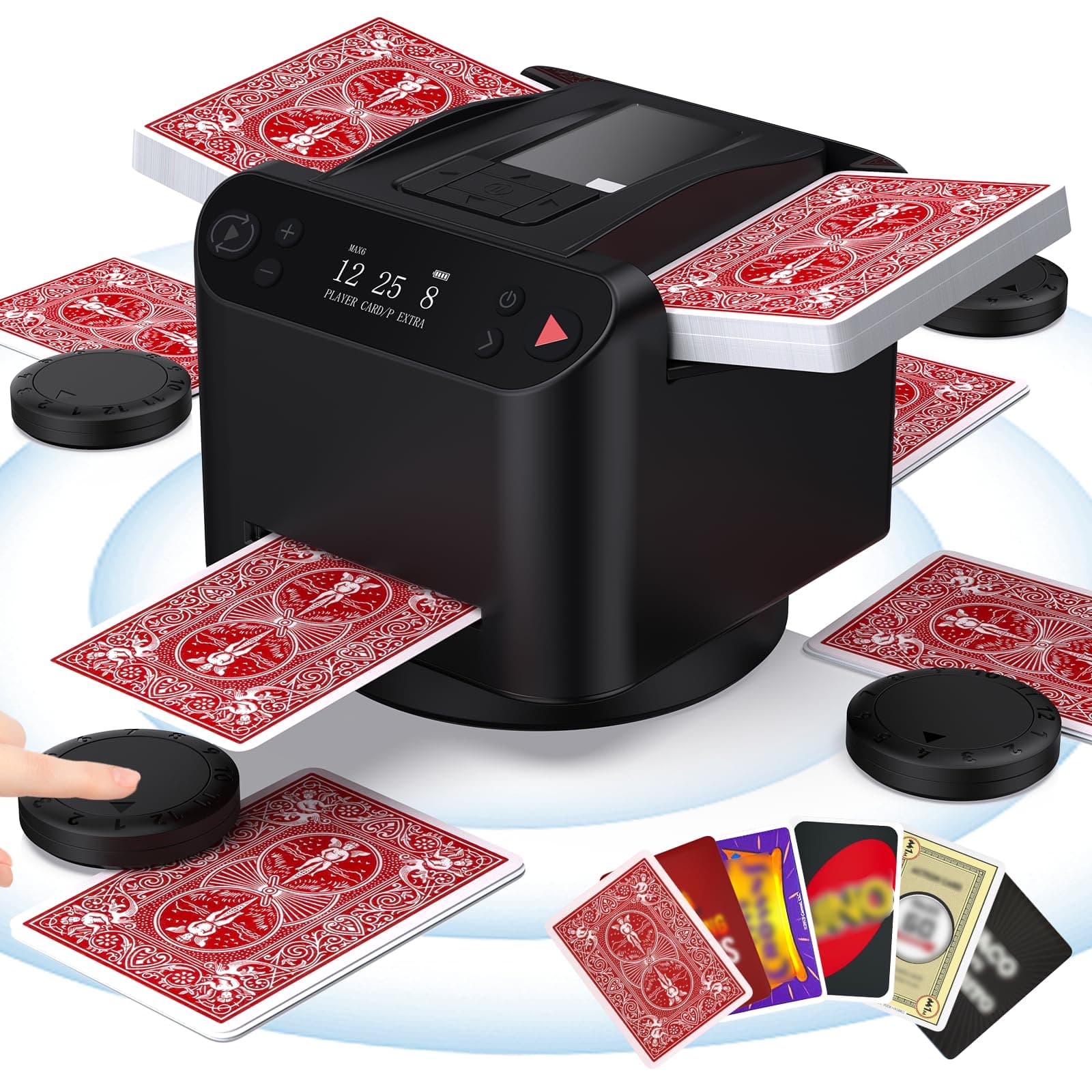 Automatic Card Shuffler and Dealer 2-in-1