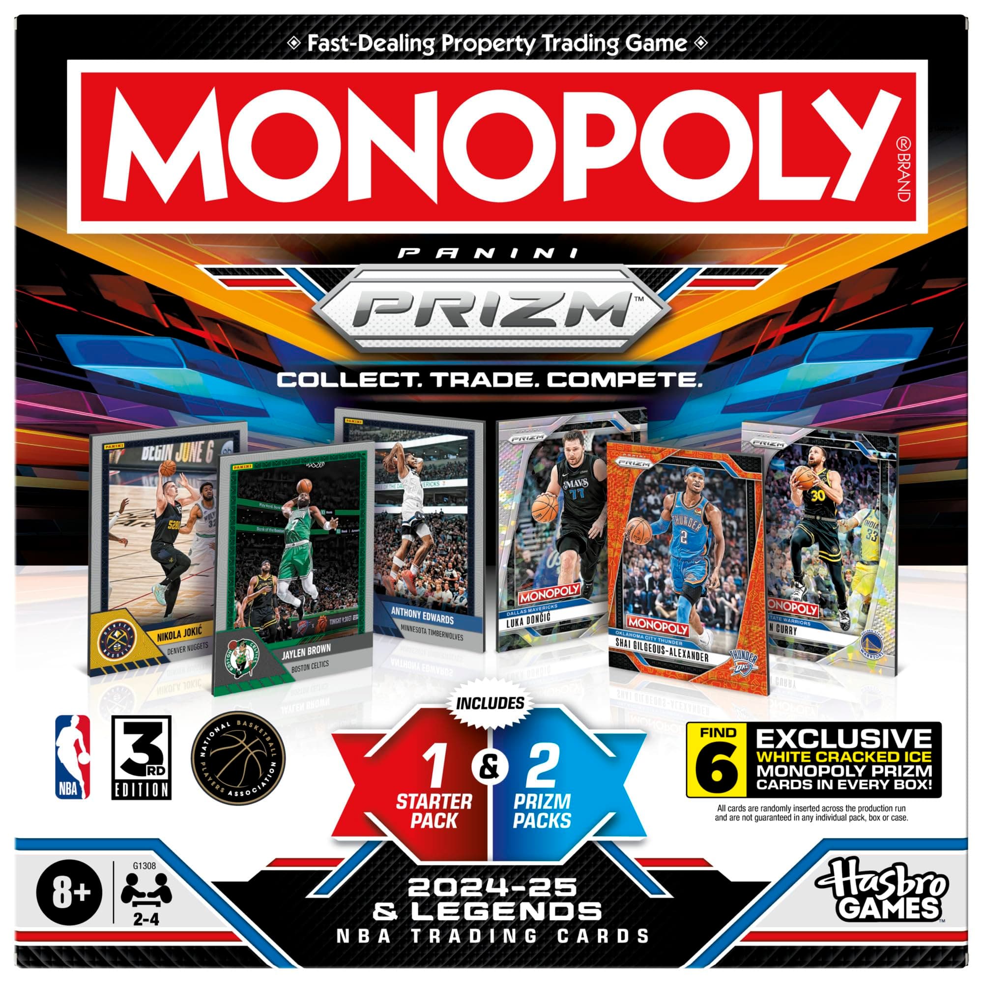 Monopoly NBA Panini Prizm Board Game - 3rd Edition