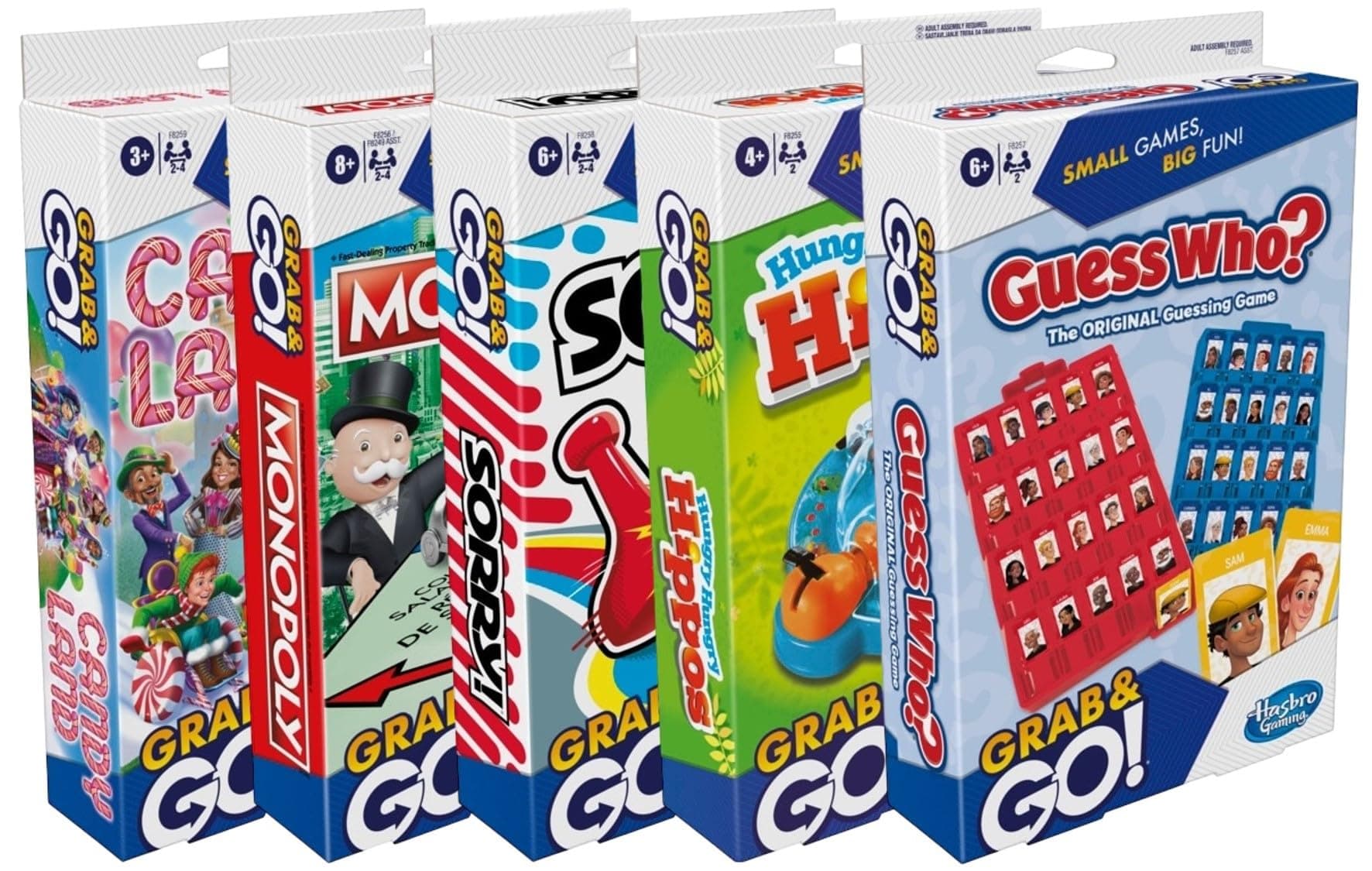 Grab and Go Travel Games 5-Pack with Monopoly