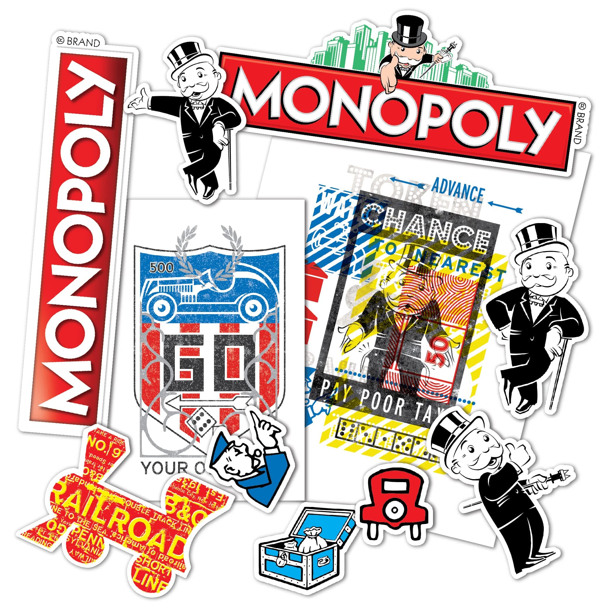 Monopoly Vinyl Sticker Pack (Design Set 2-5)