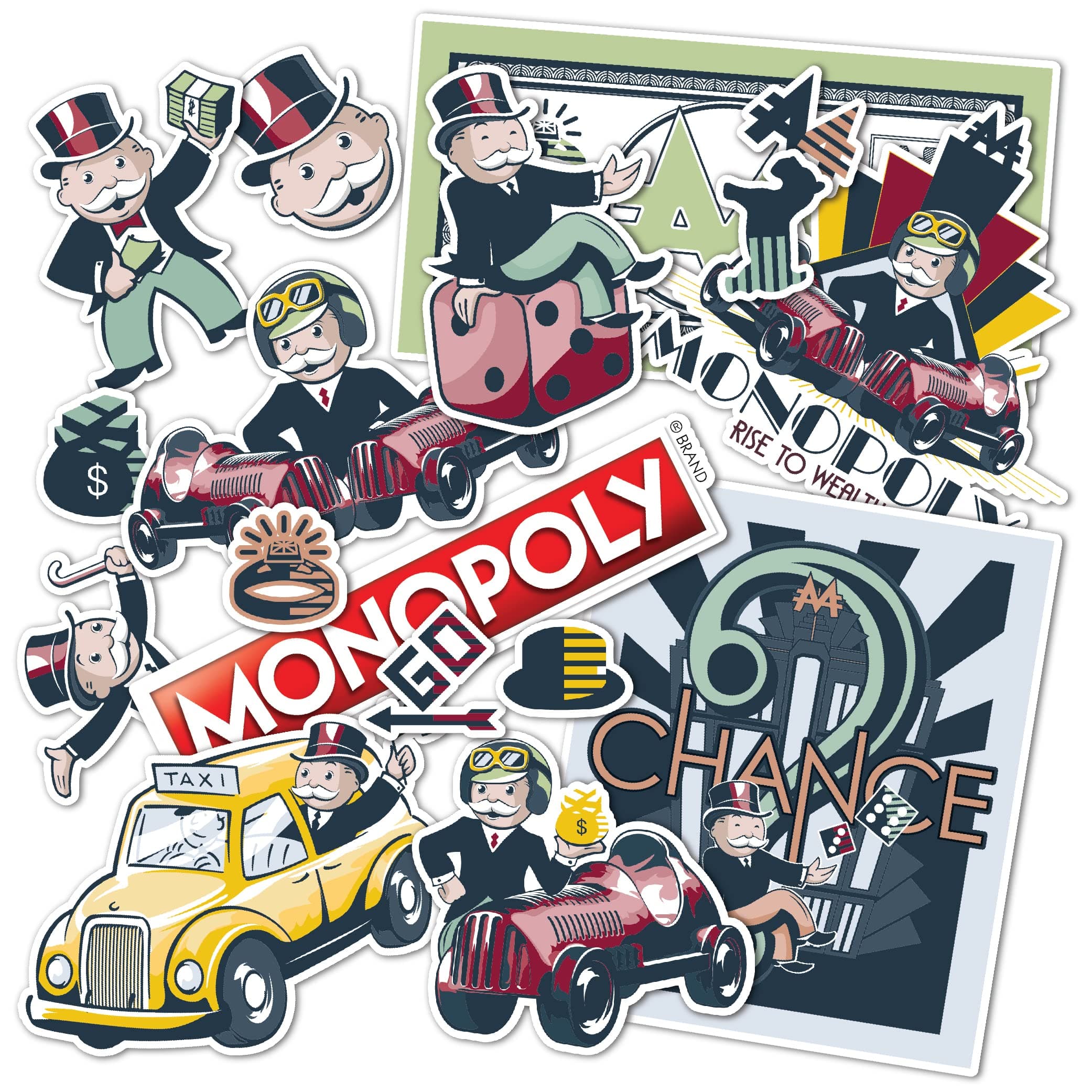 Monopoly Vinyl Sticker Pack (Design Set 2-3)