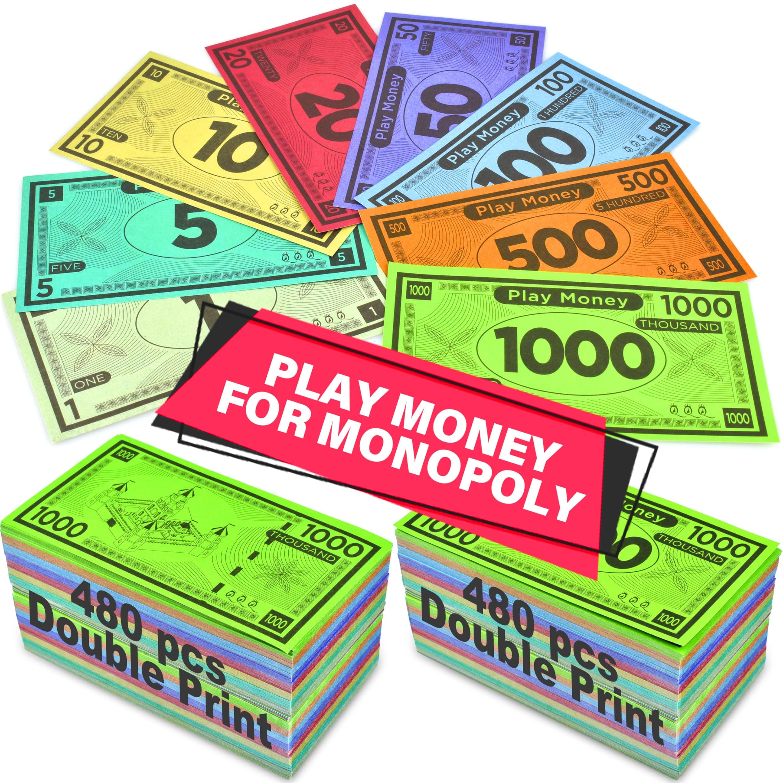 Queensell Monopoly Money Refill Pack (480 Bills)