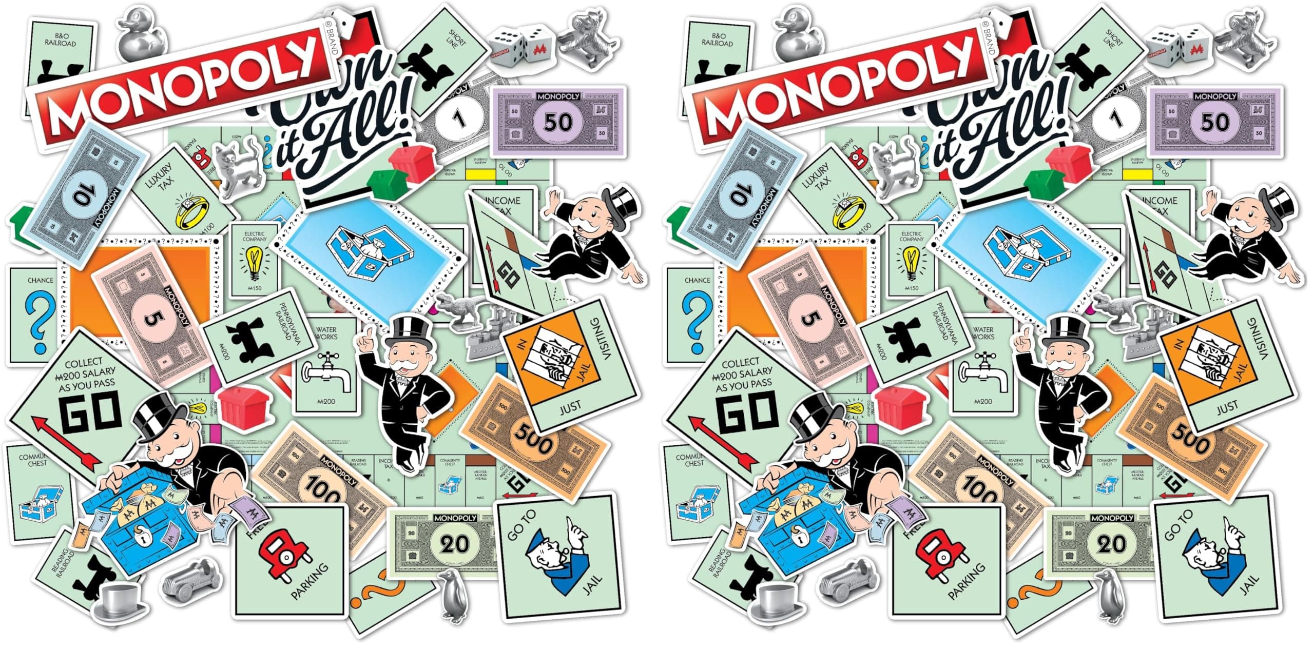 Monopoly Vinyl Sticker Pack, Pack of 2 (Design Set 2-2)