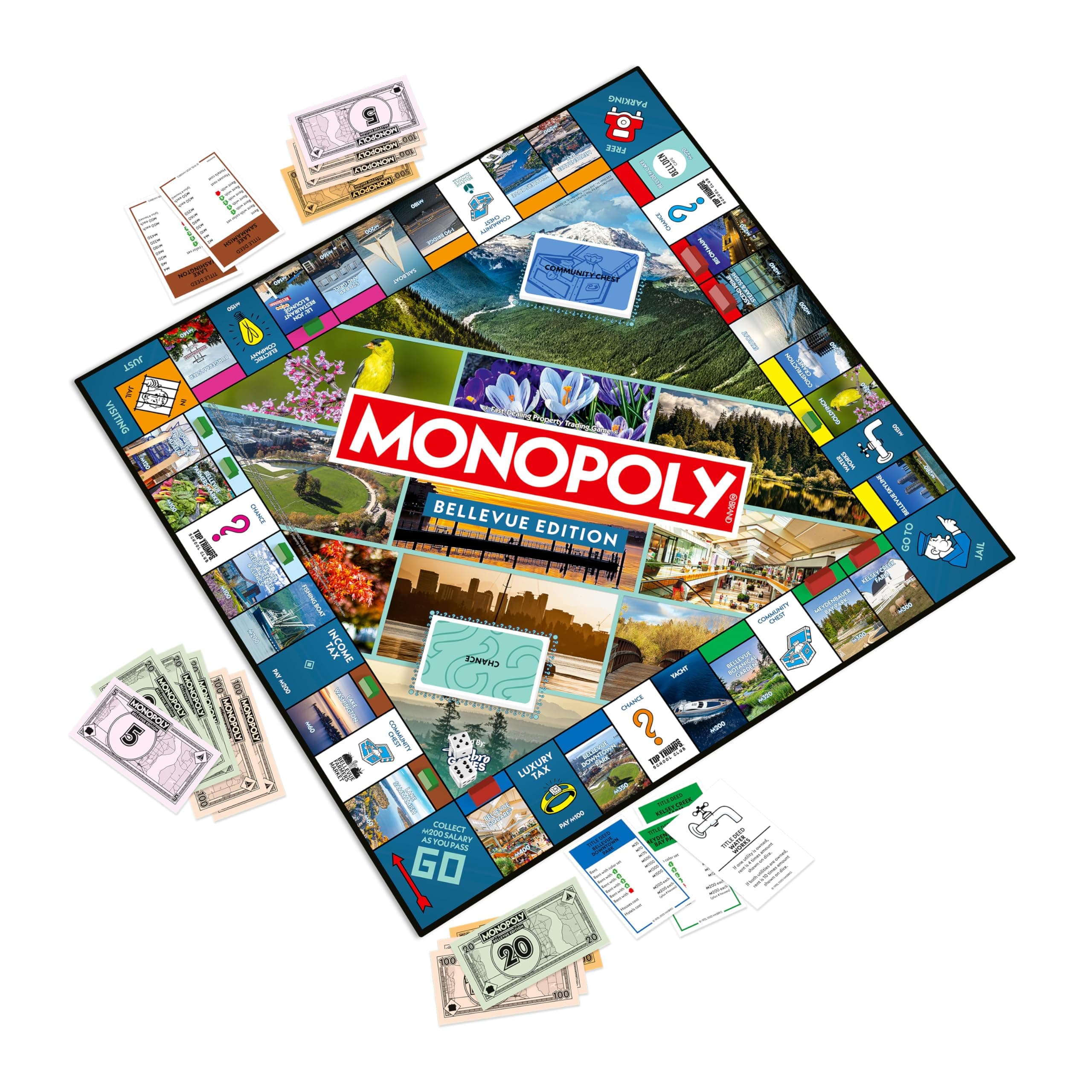 Monopoly Board Game - Bellevue, WA Edition